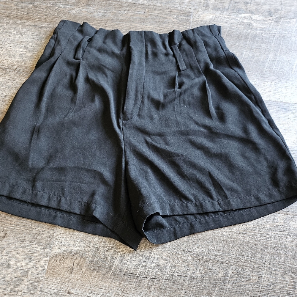 Black High-Waisted Shorts